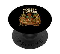 Houses and Humans Funny Geek RPG Nerd Gamers Uomini Donne Bambini PopSockets PopGrip Adesivo