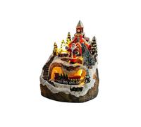Houses Sets Rotating Train Display Figurines LED Light Up Musical Christmas Holiday Decoration San JP