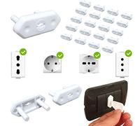 HOUSEVAG® Copriprese per Bambini - 20 Copriprese Bambini Universali Italiane e Schuko, Copri Presa Elettrica per Sicurezza Bambini-Copripresa Elettrica per Bambini CON BUSTA RICHIUDIBILE (Bianco)