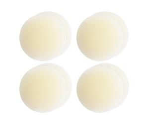 HOUSN 4 Paia di Nipple Pads in Silicone, Protezione Invisibile per Capezzoli, Resistenti a Acqua e Sudore, Riutilizzabili, Ideali per Collant, Abiti da Sera e Sport, 8 cm (Colore Bianco)