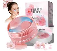 HOUSN Patch Occhi alla Fior di Ciliegio, Pach Occhi per Borse e Occhiaie idratanti 60 Pezzi, Eye Patch per ridurre Occhiaie e Gonfiore per Uomini e Donne