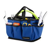 Housolution Borsa Attrezzi, Borsa Porta Utensili in Tessuto Ployester 600d Alta Resistenza con Multi-tasche Laterali, 2 Maniglie Porta Attrezzi per Ristrutturazione Giardinaggio,14 pollici, Blu