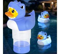 Housolution Galleggiante Solare Piscina,Distributore Fluttuante, Anatra