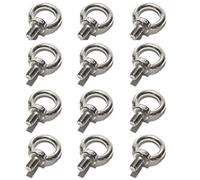 HOUSON 12 viti ad anello M5, in acciaio inox 304, con occhiello rotondo, bullone ad occhiello, antiruggine, per rullo di fissaggio e sospensione (M5)