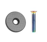 HOUSON - Cappuccio per manubrio in fibra di carbonio per bicicletta, 3K fibra di carbonio, 28,6 mm, per bici da corsa MTB BMX