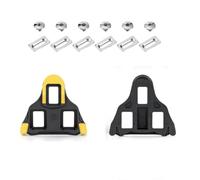 HOUSON Tacchetti per bici da strada, set di clip per bicicletta Shimano SPD-SL bloccaggio pedali tacchetti per Shimano SH10 SH11 SH12 scarpe giallo 6°