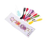 Housoutil 1 Impostato segnalibro Punto Croce Kit da Ricamo per Principianti Cucire Set da Ricamo Nozze Bookmark Embroidery Ciondolo segnalibro Ricamo Kit segnalibro a Punto Croce Filo