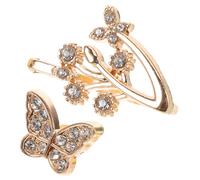 Housoutil 1 Set Anello Decorativo Cinturino Guarda Il Braccialetto Di Fascino Cinturino Guarda Gli Ornamenti Decorazione Dell'orologio Gemstone Watch Charm D'oro Lega Di Zinco