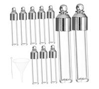Housoutil 1 Set ciondolo bottiglia di vaso per terrarium mason jar borraccia trasparente bottiglie minuscolo mini piccolo piccoli vasetti di bottiglia dei desideri Metallo