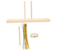 Housoutil 1 Set Creazione Fiocchi Legno Strumento DIY Facile per Decorazioni Feste Ghirlande e Regali con Asticelle