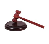 Housoutil 1 set di martelletti da giudice con martello in legno per aste in tribunale e procedimenti legali, impugnatura comoda, elegante espositore per avvocati e giudici