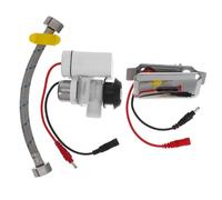 Housoutil 1 Set per Valvola di Scarico per Orinatoio Elettrovalvola Automatica Wc Pannello Abs per Bagno Maschile Kit Cc Risparmio Idrico Manutenzione Facile
