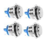 Housoutil 1 Set Pulsante Del Campanello Pulsante Sostitutivo Pulsante Retroilluminato Pulsante Cablato Suoneria Del Campanello Pulsante Della Porta Del Garage Rame Nichelato Silver 4 Pezzi