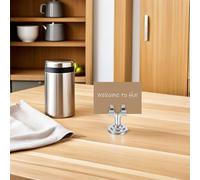 Housoutil 10 Clip Portaprezzi in Metallo U-Shaped Argento Supporti per Etichette per Dessert e Supermercati Porta Menù in Acciaio Inox 10 Pezzi per Espositori Panetteria e Negozi