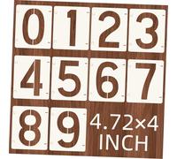 Housoutil 10 Fogli Modello Digitale Pittura Numeri Un Gran Numero di Stampini Stencil da Parete per Dipingere Stampini per Il Numero di Marciapiede Bianca L'animale Domestico