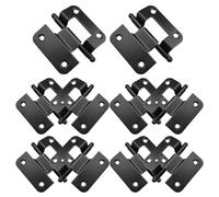 Housoutil 10 Pezzi Cerniere per Mobile da Cucina in Ferro Resistente 51X6X15 MM Finitura Nera Elettrofosfatazione per Porte Armadi Casa e Esterni