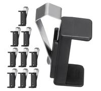 Housoutil 10 Pezzi Clip per Telecomando Garage per Parasole Auto, Acciaio | Supporto Regolabile Inserti in Silicone, Presa Stabile e Accesso AI Pulsanti, Guida Quotidiana