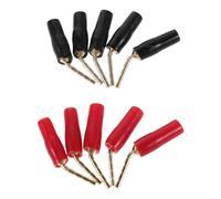 Housoutil 10 Pezzi Connettori a Banana per Cavi Audio in Rame e Pvc, Ottimizzano le Prestazioni e Semplificano L'installazione per Impianti Audio Complessi e Altoparlanti