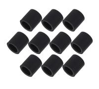 Housoutil 10 Pezzi Coperture per Fermaporta in Silicone Nero, Protezione Anticollisione Forma Tonda e Testa Piatta, Adatte per Ufficio e Casa, Installazione Stabile e Versatile