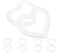 Housoutil 10 Pezzi Modello di Bolla d'Amore Forma di Ghirlanda Forma di di Cuore di Nozze Cuori per L'artigianato Decorazione della Parete della Ghirlanda Sospeso Forme Schiuma Bianca