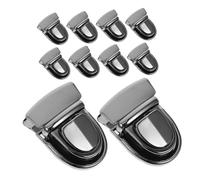 Housoutil 10 Set Serratura a Becco D'Anatra Chiusura Hardware Fissare Infilare La Serratura della Borsa Fermo Borsetta Fibbia Borsa Fermagli Borsa Ferro da Stiro Black