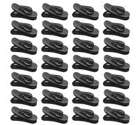 Housoutil 100 Clip per Cuffie in Plastica Nera Rotazione, Fermacavo Resistente per Cuffie Filo, Set da 100 Pezzi per Organizzazione Cavi Auricolari