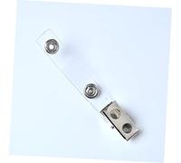 Housoutil 100 pezzi Clip per Distintivi Metallo con Cinghie PVC Trasparenti per Portabadge per Eventi Conferenze e Ufficio