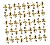 Housoutil 100 Pezzi Piccola Campana minuscolo Decorazioni Fai da Te Natalizio Pendenti Natalizi Mini Campane per l'artigianato Piccole Campanelle Artigianali Vintage Ferro da Stiro Golden