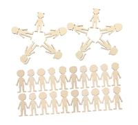 Housoutil 100 pezzi Sagome Legno Naturale per Figure e per Decorazioni Natalizie Fai da Te per Attività Educative Asilo Forme Artigianali Versatili per Sviluppo Creativo e Manualità