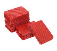 Housoutil 100 Pezzi Spessori per Livellamento in Plastica Rosso per | Supporto Robusto, Riduzione Vibrazioni e Rumore, Installazione Facile, Nota su Differenza Colore