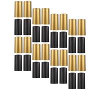 Housoutil 100 Pezzi Tappi Termoretraibili per Bottiglie di Vino 33 MM Capsule Sigillanti Termorestringenti Nero e Oro Manicotti Flessibili per Sigillatura Rapida Soffiatore ad Aria Calda