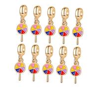 Housoutil 10pezzi Ciondolo in Ciondolo Forma Lecca-lecca Per Creazione Gioielli Decorazione Gioielli Processo Galvanizzazione Ciondoli Fai Da Te Collane Bracciali e Orecchini