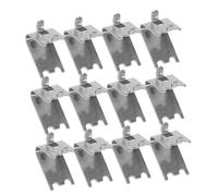 Housoutil 12 pezzi Clip Supporto Mensola Acciaio Inox per Frigorifero e Freezer Ganci Resistenti e Facili da Installare per Organizzare Scomparti Frigorifero senza