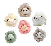 Housoutil 12 Pz Palla da bagno palline da in rete spugne per il bagno palline da bagno dei cartoni animati da bagno Versione coreana attrezzo palla di schiuma bambino