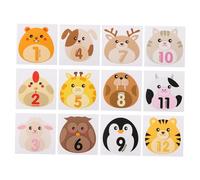 Housoutil 12pezzi Adesivi Mensili Per Ragazza Adesivi Per Tappe Del Ragazza Decorativi Per Realizzati Adesivo Sicuri Da Attaccare Accessori Per Foto Del Primo Anno Di