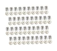 Housoutil 150 Set Fibbia di Perle Rivetti di Perle Borchie Mini Ad Artiglio Fermagli a Artigli di Perle Forniture Borsa Fai da Te Rivetti Fai da Te Perla Artificiale Bianca
