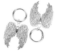 Housoutil 2 Pezzi Accessorio per Scarpe Decorativo a Forma di Ala in Lega di Zinco Argento, Charm Staccabile per Stivali Anello, Design alla Moda per Uso Quotidiano