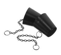 Housoutil 2 Pezzi Cappuccio Spegni Torcia in Ferro Nero Vintage per Fuoco | Catena Integrata, Uso con Mano, Stabilità Esterna, Anti-riaccensione