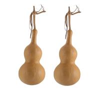 Housoutil 2 Pezzi Decorazione da Tavolo a Forma di Zucca Sintetica Khaki, Soprammobile Creativo e Pratico per Arredamento Desktop e Decorazione Casa