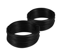 Housoutil 2 Pezzi Filo Rivestito Nero Metri Flessibile e Adatto per Giardinaggio Legatura Reti e Progetti Creativi Rebar Tie Wire Coil per Uso Multiuso