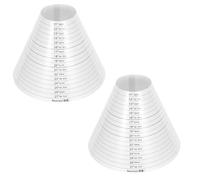 Housoutil 2 Pezzi Jewelry Making Bracelet Sizer, Bracelet Mandrel in Plastica Bianco, Strumento di Misurazione per Misurazioni Istantanee, per Riparazioni Gioielli e Viaggio