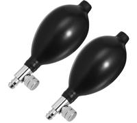 Housoutil 2 Pezzi Lampadine Gonfiabili Nere in Lattice Con Valvola Di Gonfiaggio Per Sfigmomanometro Manuale, Ricambio Per Pompa Di Pressione Aria, Compatibili Con Dispositivi Medici e Terapeutici