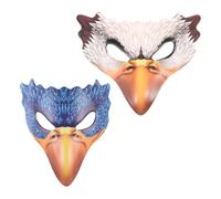 Housoutil 2 Pezzi Maschera Animale Falco in Pu ed Eva per Carnevale e Halloween, Design Realistico Dettagli Vividi e Naso, Comoda e Traspirante per Cosplay e Feste