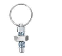 Housoutil 2 pezzi Pistoni Molla in Acciaio Inossidabile con Anello Retrattile Fissaggio Sicuro e Compatto per Applicazioni Meccaniche e Serrature Armadietti