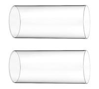 Housoutil 2 Pezzi Portacandele Eleganti e Funzionali Cilindrico in Vetro Trasparente Antivento Superficie Liscia, Porta Candele da Esterno per Decorazioni Domestiche