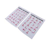 Housoutil 2 Pezzi Poster Yoga Pose Guida 27.6x19.7 Pollici in Canvas per | Istruzioni Visive, Facile da Appendere, per Allenamento Serale e Aula