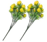 Housoutil 2 Pezzi Rami di Frutta Artificiale in Plastica Ramo Decorativo per Casa e Giardino Bouquet Fai da Te senza Irrigazione Adatto a Tutte le Stagioni