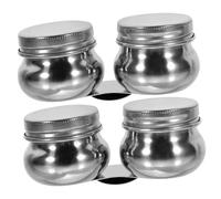 Housoutil 2 Pezzi Vaso per mescolare la Vernice Scarico dell'olio se Stesso Tazza Lavaggio pennellessa spazzolatrice Pennello Coppa della tavolozza Fornitura di Pittura Acciaio Inossidabile