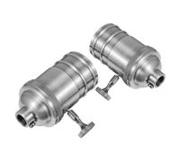 Housoutil 2 Pz testa della lampada Portalampada E Portalampada industriale Portalampada vintage Portalampada retrò portalampada durevoli hardware delle parti della lampada rame Silver