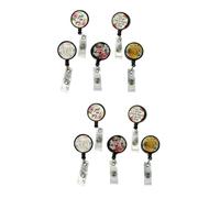 Housoutil 2 Set Portabadge Retrattile Con Clip Per Infermiera Accessori Alla Moda Per Badge Targhette E Carte Design E Colorato Per 5 Pezzi*2